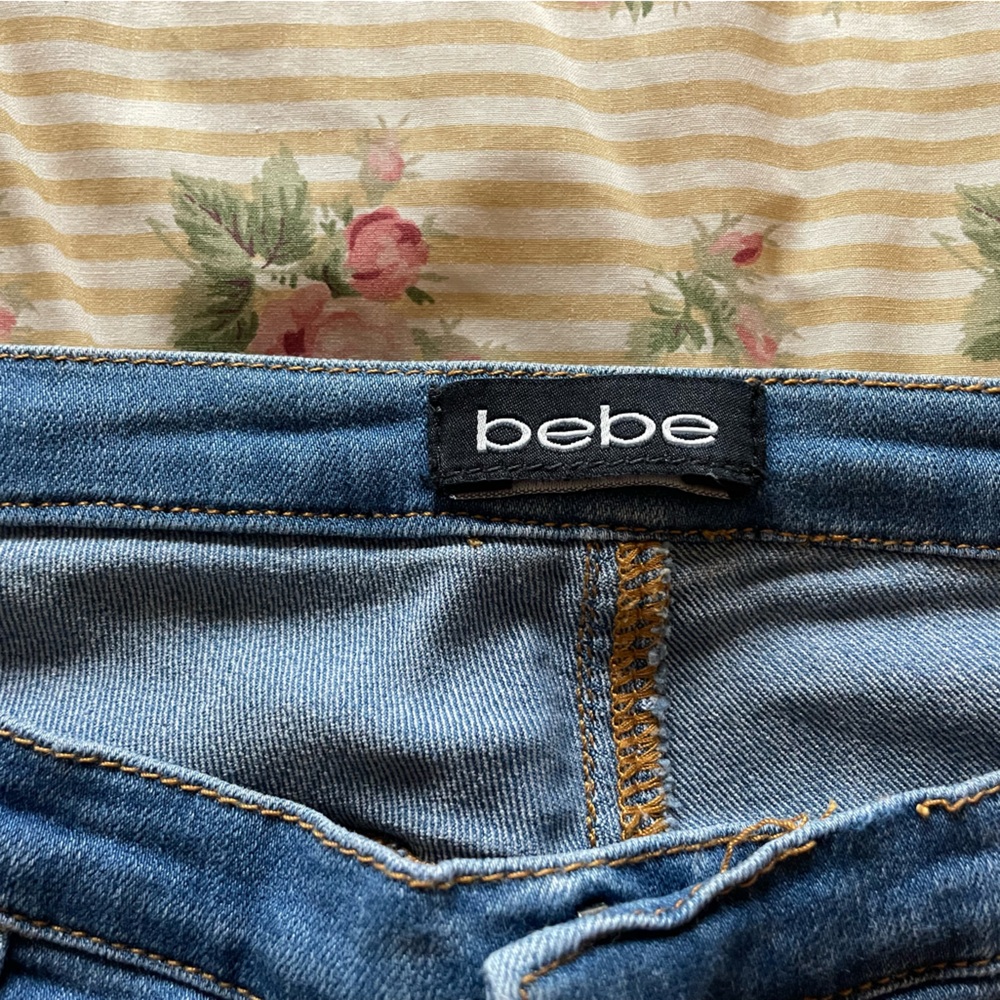 Bebe Cropped Flair Boot Cut Jeans